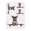 4 x 'Cool Skateboard Dog' Temporary Tattoos - Water Resistant,