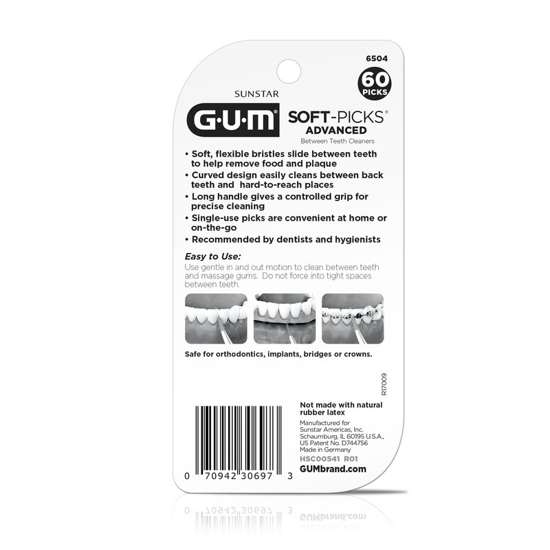 GUM Soft-Picks Advanced, Easy to Use Dental Picks for Teeth
