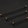 BUKOBYHE 10 Pack 7.5Inch(192mm) Kitchen Cabinet Handles Black and Champagne