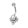 COCHARM G23 Titanium Belly Button Rings for Women Hypoallergenic Clear