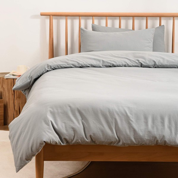 Kumori Comforter Cover, Single, 100% Cotton, Fade Washed, Moisture Wicking,