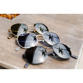 Peepers by PeeperSpecs Positano Aviator Polarized, No Correction Sunglasses, Silver, 51 + 0