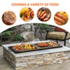 only fire Foldable X-Marks Fire Pit Cooking Grate, Portable Rectangle