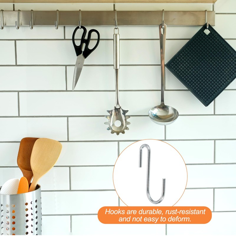 PATIKIL 2.5" S Hooks, 10 Pack Hook Wire Rack Hooks