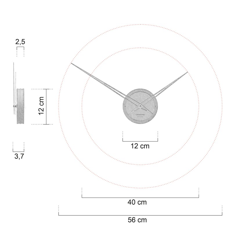 CalleaDesign Botticelli Wall Clock (Walnut Canaletto)