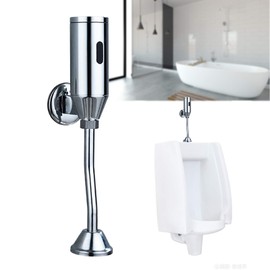 Automatic Sensor Toilet Urinal Flush Valve, Intelligent Faucet Tap Urinal Sensor Flush Valve Wall Mounted Touchless Flush Valve Bathroom Fixtures for Bathroom Silver