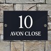 Badgemaster Modern Anthracite House Number Sign Plaque Stainless Steel Standoffs