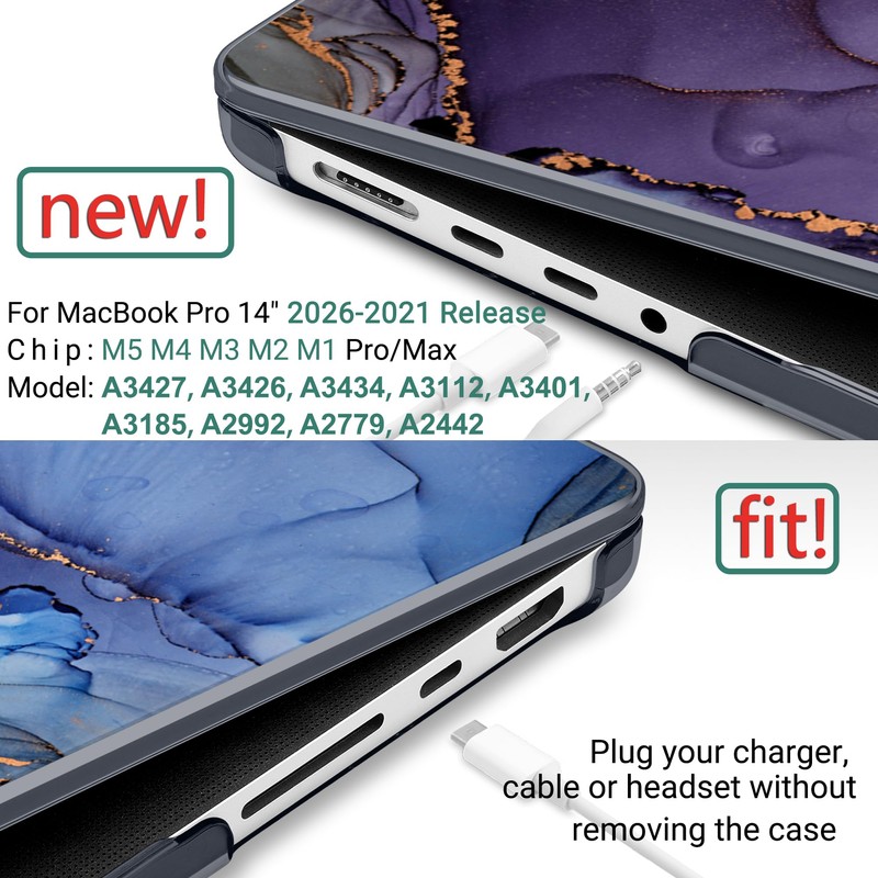 DONGKE Case for MacBook Pro 14 Inch (2026-2021 Release, M5