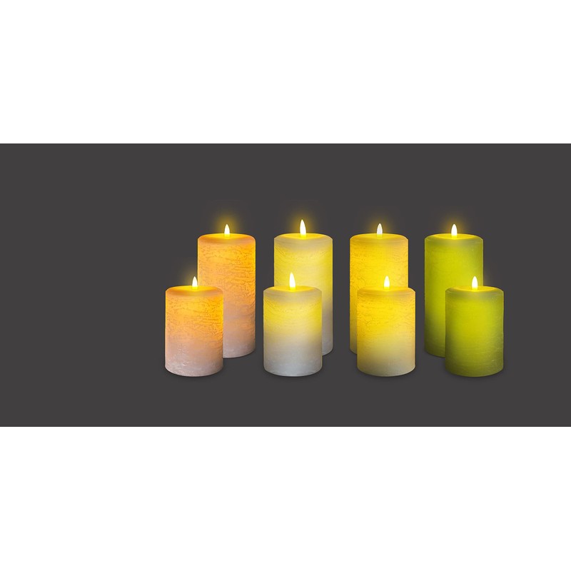 LumiPur Signature Natural Glow Flickering Flameless LED Wax Pillar Candle