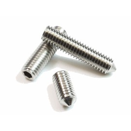 Grub Screws Made of Galvanised Steel M4 x 6 – Pack of 20 – Thread Size M3 M4 M5 M6 M8 – Countersunk Screws – Grub Screws with Tip & Hexagon Socket – Grub Bolts – Rust-Free