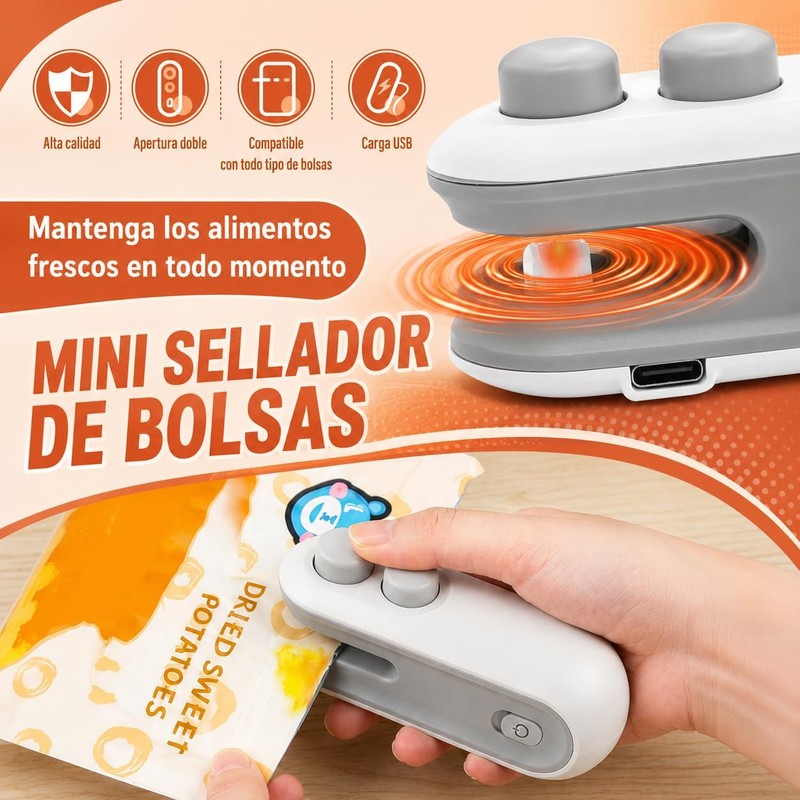 Selladora de Bolsas Plásticas Portátil YAUYAP fkj001 Blanco 2 en