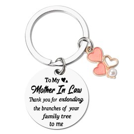 Mothers Day Gifts for Mother in Law Birthday Gifts for Mother of the Bride Gifts from Groom Bride Mother in Law Thank You Keychain Engraved Gift