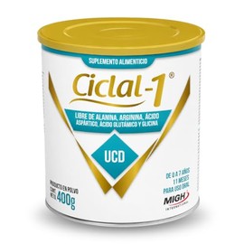 Ciclal-1 Suplemento Alimenticio Libre de Alanina, Arginina, cido Asprtico, cido Glutmico y Glicina UCD Producto en Polvo con 400 gr. De 0 a 7 aos     