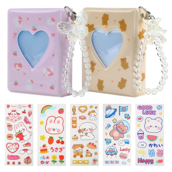 ERNITES 2 Pack Mini Photo Album 40 Pockets, Kpop Photocard