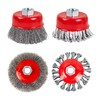 OSFTBVT Wire Wheel Brush for 4-1/2" Angle Grinder 4 Inch