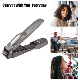 VOCOSTE Nail Clippers Portable Gray Stainless Steel Nail Clippers for Nail Care 1 Pcs