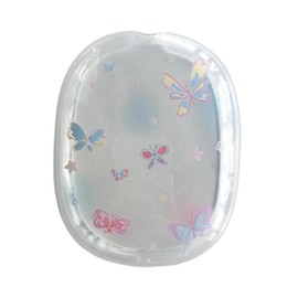 QYFZXLV Headphone Cover for Airpods Max(USB-C/Lightning)(2024/2020),Beautiful Clear Shockproof Anti-Fall Protective Shell,Wireless Bluetooth Headset Case (Butterfly)