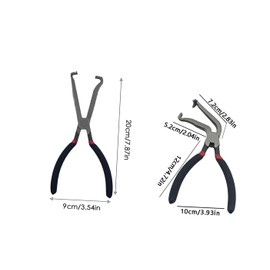 Walquicks Alicates de Desconexión Eléctrica para Automóviles, Alicates para Conectores Eléctricos Automotrices, Herramientas Automotrices, Alicates de Línea de Combustible (curva)