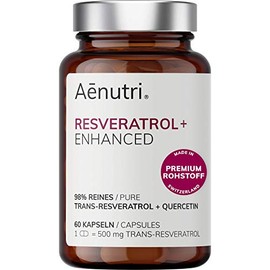 NEU: Resveratrol Plus hochdosiert | 500mg Premium Trans Resveratrol aus Schweiz je Kapsel | Optimierte Formel mit Quercetin | LaborgeprÃ¼fte QualitÃ¤t aus DE | 60 Kapseln