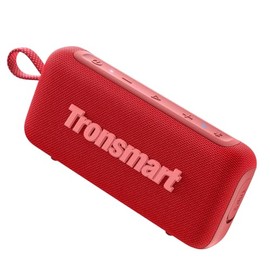 Tronsmart Trip 2 Bocina Bluetooth portátil para Exteriores, Llamadas Manos Libres a través del micrófono Integrado, Resistente al Agua IPX7, Ecualizador Personalizable (Rojo)