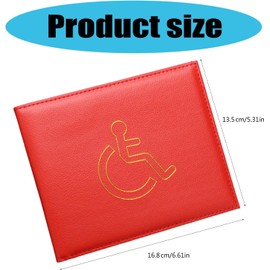 Disabled Badge Holder for Car Parking Badge Holders Protector Cover Wallet Pu Leather Soft Leather Disability Parking (Yellow)
