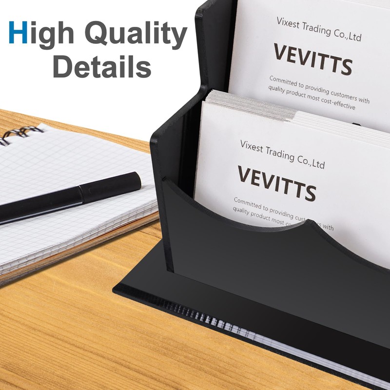 Vevitts 12 Pockets Acrylic Business Card Holder Acrylic Stand Desktop