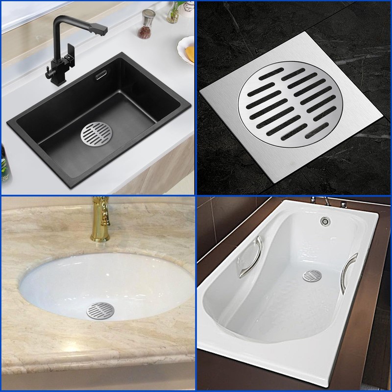 Vonty Stainless Steel Round Floor Drain Cover 6 Inch -