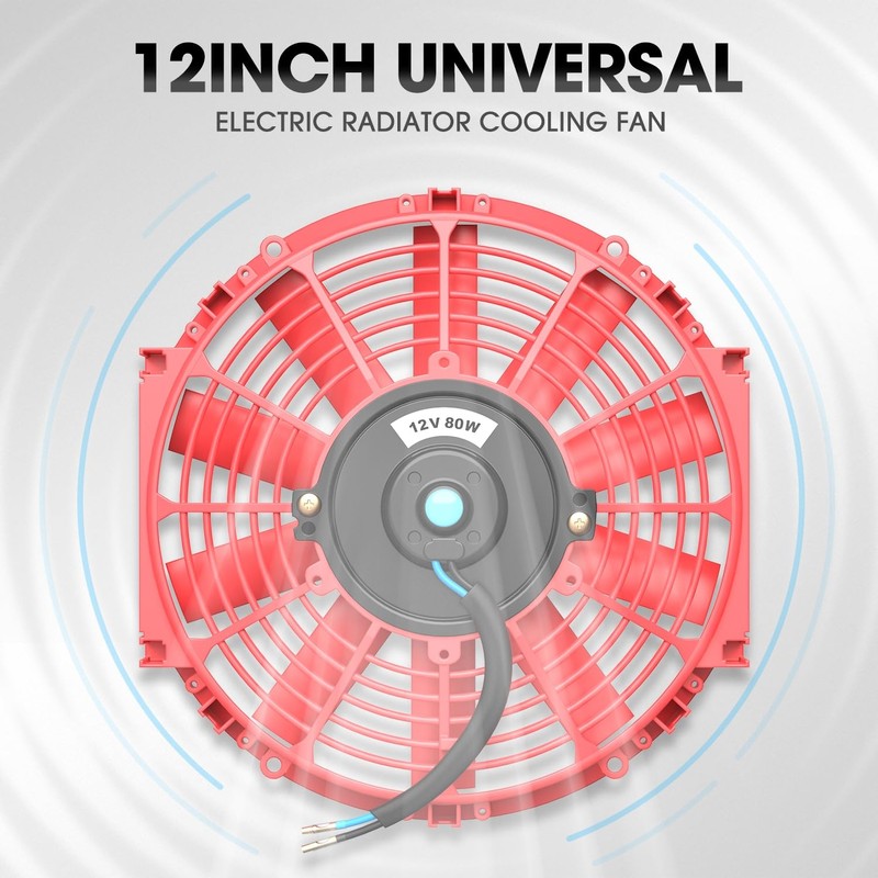 DNA MOTORING 12 Inch High Performace Electric Cooling Slim Radiator