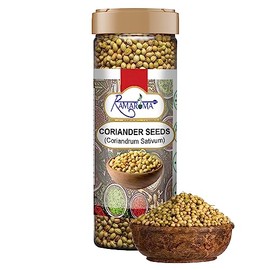 Ramaroma Coriander (Dhania) Seeds Whole, Indian Spice 1.9oz (56g) ~ All Natural | Gluten Friendly | NON-GMO | Vegan | Indian Origin