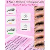 5 Styles Lash Clusters Kit, GLITZ/MANGA/WIWI/BOTTOM Cluster Eyelash Extensions, 3D