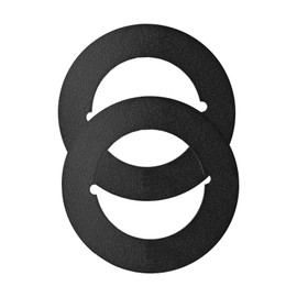 Milageto 2Pcs Door Knob Plates Door Lock Repair Plates, 3-1/2" Outer Diameter, Door Handle Hole Reinforcer, Door Handle Fixing Covers, Black