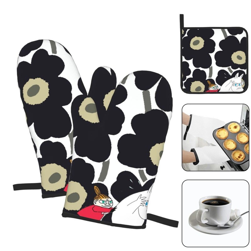 Moomins Heat Resistant Potholder Oven Mitt, Pot Grab, Heat Resistant