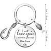 QMVMV Couple Keyring Gifts for Husband Boyfriend Fisherman Gifts I'll