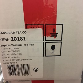 SHANGRI-LA Iced tea. Tropical Passion, fresh brewed, iced tea