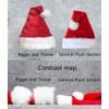 2 Pack Plush Santa Hats, Christmas Santa Hats for Christmas