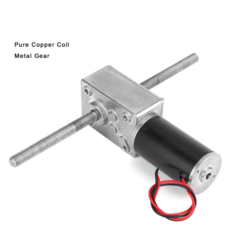 24V Double Shaft Metal Gearbox Turbo Worm Speed Reduction Gear