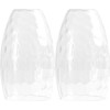 GO&SO 2-Pack Hand Blown Water Ripple Art Glass Lamp Shade
