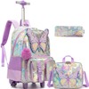 HTgroce Kids Rolling Backpack with Wheel,School Backpack for Kids Girl