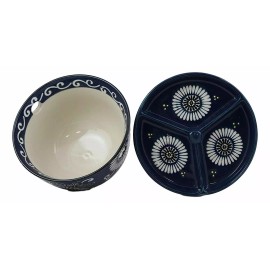 Ebros Udon Noodles & Dipping Sauce 6"D Bowl & Choptick Set (Winter Fauna)