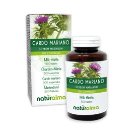 Milk Thistle (Silybum Marianum) Herb and Fruits Naturalma - 150 g - 300 Tablets - Dietary Supplement - Natural and Vegan