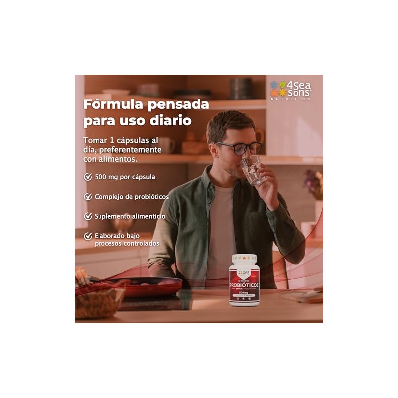 Probióticos 60 Billones 600 Mg | Complejo de 12 Cepas