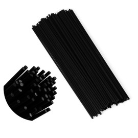 Increased Fire Black Oil Diffuser Sticks 50pcs 9in/23cm×0.118in/3mm Fragrance Refill Fibre Reed Thick Diffuser Sticks for Diffuser Black Reed Diffuser Sticks for Home Office Spa and Bedroom