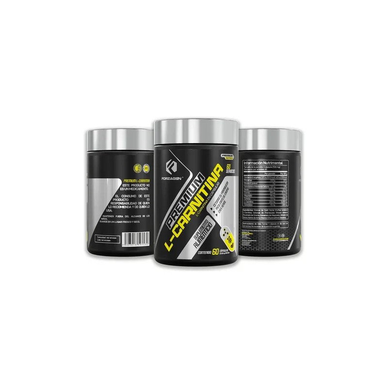 Forzagen Premium L-carnitina 60 Caps Complejo Termogénico Sin sabor