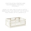 3 Sprouts Recycled Plastic Collapsible Crate - Stackable Foldable Storage