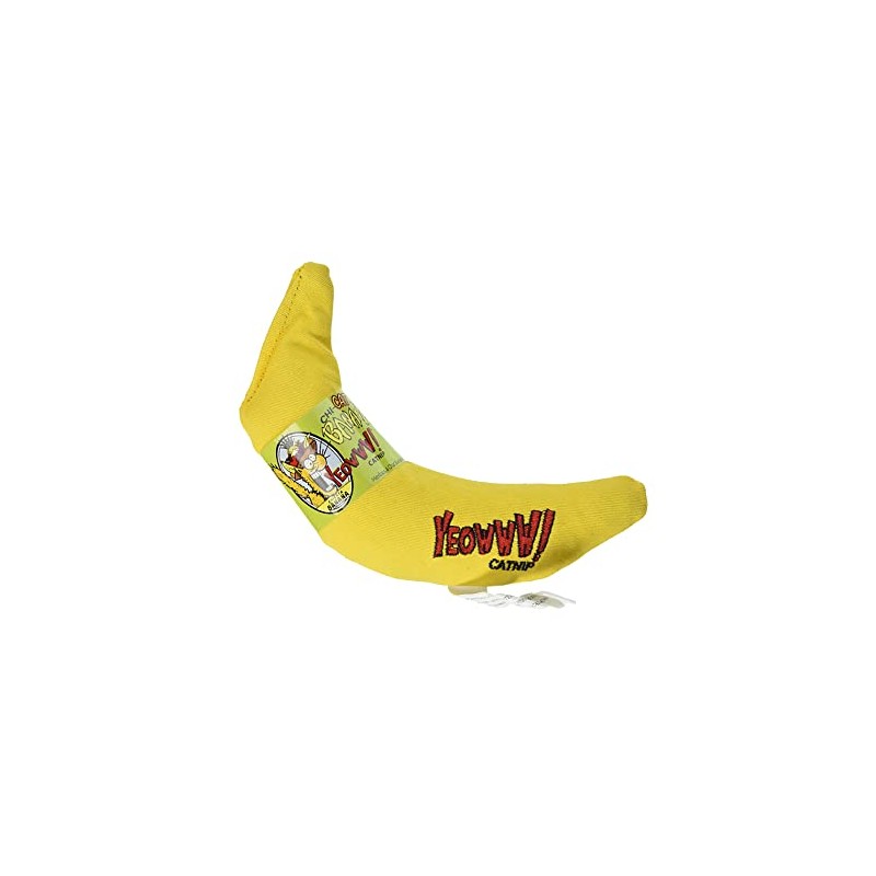 Yeowww! 100% Organic Catnip Toy, Yellow Banana 3 Pack