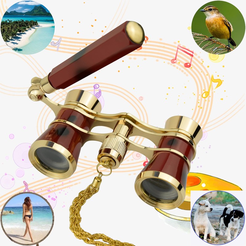 Yourelexit® Opera Glasses Binoculars Lorgnette Theater Optical Glasses Mini Compact