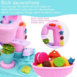 Playdough Sets for Kids Ages 2-4, Noetoy 26 PCS Ice Cream Maker Machine Color Dough Set with 12 Cans Dough, Kids Arts & Crafts, Christmas Birthday Gifts for Boys Girls 3 4 5 6 7 8 Years Old(Purple)