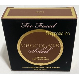 Too Faced Chocolate Soleil Matte Bronzer Shade CHOCOLATE 8g / .28oz New In Box