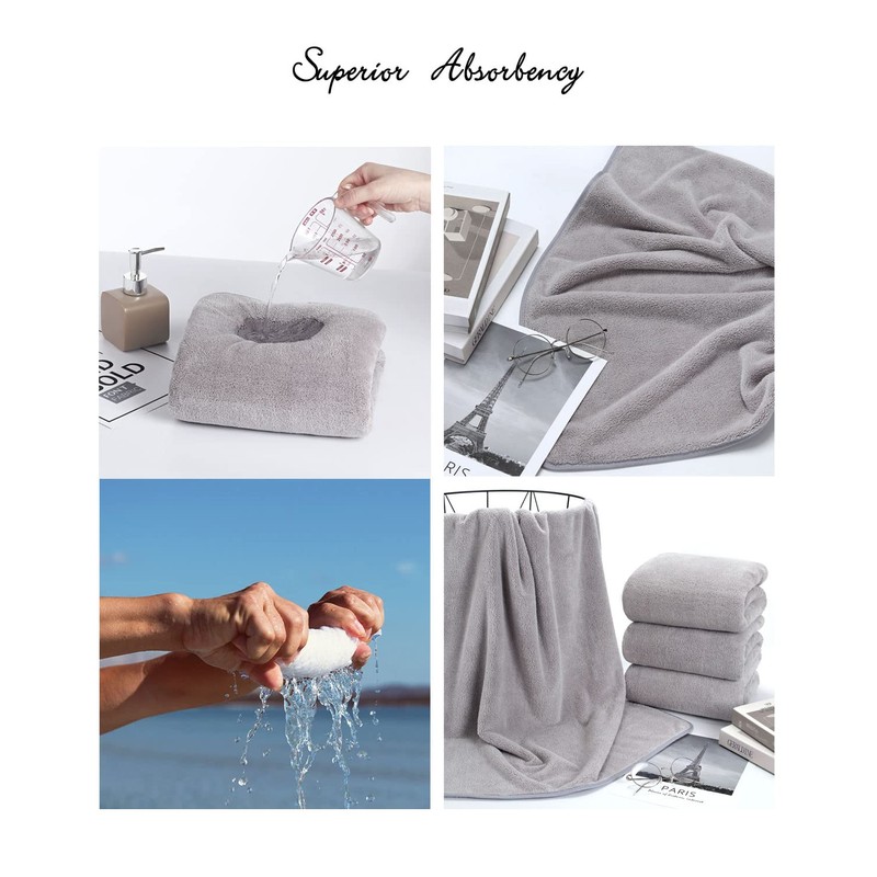Lumimi Towels 10-Piece Soft Microfiber Hand Towel Set Washcloth Incredibly