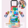 MINIQ Kids Painting Apron with Sleeve Covers,Waterproof Art Smock Artist